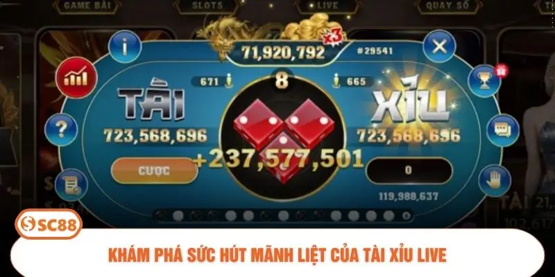 Khám phá sức hút mãnh liệt của Tài Xỉu Live
